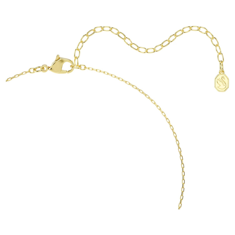 Una Angelic pendant Mixed cuts, White, 18K gold finish